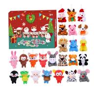 Christmas Advent Calendar 2025 24Pcs Cute Stuffed Animals Advent Calendar Plush Toys Christmas Decor for Girls Boys, A