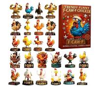 Christmas Advent Calendar 2025 - 2D Flat Acrylic Pendant | Tree with Chickens 24 Days for Advent Calendar 2025,for Men Women Girls Young Teens Wife Husband Daughter