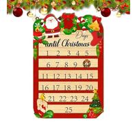 Christmas Advent Calendar 2025,30 * 20cm Christmas Sliding Countdown Calendar,Wooden Christmas Decorations, Indoor Desk Christmas Ornaments