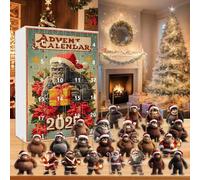 Christmas Advent Calendar 2025, Christmas Countdown Calendars Decorated With 2D Acrylic Apes Christmas Tree Pendant, Suitable for Boys and Girls, Kids Xmas Fun Gifts (Apes)