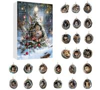 Christmas Advent Calendar 2025, Christmas Countdown Calendars Packed with 24 Pcs 2D Acrylic Holiday Surprise Pendant One Mysterious Pendant Every Day For Lovers, Children (A)