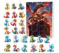 Christmas Advent Calendar 2025, Dragon Advent Calendar 2025, 24 Day Christmas Countdown with 2D Flat Hanging Dragon Decor, Gift for Dragon Lovers
