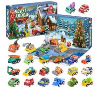 Christmas Advent Calendar 2025 for Boys, 24 Days Countdown Calendar with Cute Pull-Back Cars Vehicles. (Blue Pull-Back Cars)