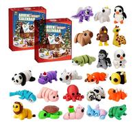 Christmas Advent Calendar 2025 for Kids: Mini 3D Printed Animal Advent Calendar 24 Days Countdown Toys Gifts for Girls Boys - Flexible Little Cute Animals Desk Pet (B-2pcs)