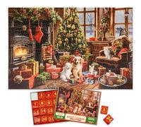 Christmas Advent Calendar 2025 Jigsaw Puzzles - Fireplace 1000 Pieces Holiday Puzzles for Kids and Adults, 70 x 50cm， 24 Boxes Puzzle Countdown Calendar to Christmas Family Toys Gift