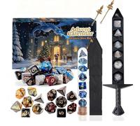 Christmas Advent Calendar 2025, Mystery DND Dice Set Vacation Advent Calendar 24 Days, Surprise D&D Gifts, Suitable for Dungeons and Dragons RPG, MTG, Role Playing Table Game (Styles 1)