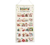 Christmas Advent Calendar 2025 - Reusable Hanging Countdown Calendar with 24 Pockets to Fill, Empty Advent Calendar for Kids, Christmas Countdown Decoration with Gift Tags
