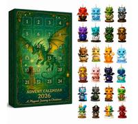 Christmas Advent Calendar 2026, 24-Day Countdown with 24 Ornaments (Dragon)