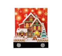 Christmas Advent Calendar 2026,3D Christmas House Memo Pad & Desktop Organizer Gift Tear-away Calendar LED With Light Holiday 3D snowman 3d 2026 time away standing tear-off 3d calendar desktop