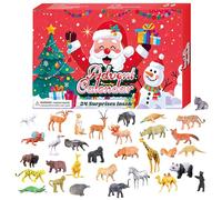 Christmas Advent Calendar, 24 Day Countdown Toys Set, Dinosaurs Racing Cars Wild Animals Insects Gift for Kids, Boys and Girls