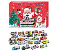Christmas Advent Calendar, 24 Day Countdown Toys Set, Dinosaurs Racing Cars Wild Animals Insects Gift for Kids, Boys and Girls