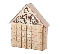 Christmas Advent Calendar 24 Days Countdown Decoration Christmas Wooden Decoration U9k7 Detachable Reusable