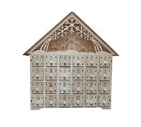 Christmas Advent Calendar 24 Days Countdown Decoration Christmas Wooden Detachable Reusable U9k7 Decoration