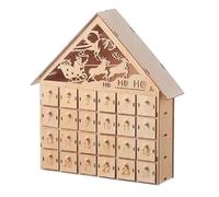 Christmas Advent Calendar 24 Days Countdown Decoration Christmas Wooden Detachable U9k7 Reusable Decoration