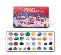 Christmas Advent Calendar 24 Days Rock Collection Christmas Countdown Calendar Kids Crystal Christmas Gifts Rock Stone