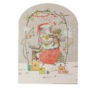 Christmas Advent Calendar 24 Windows 100% Recyclable with illustration by Sarah Curedale (Bear Hugs)
