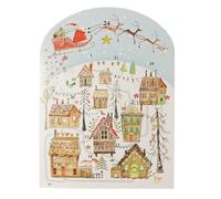 Christmas Advent Calendar 24 Windows 100% Recyclable with illustration by Sarah Curedale (Gingerbread Village)