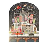 Christmas Advent Calendar 24 Windows 100% Recyclable with illustration by Sarah Curedale (London By Night)