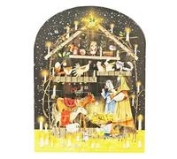 Christmas Advent Calendar 24 Windows 100% Recyclable with illustration by Sarah Curedale (Nativity with Animals)