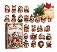 Christmas Advent Calendar 2D Acrylic Decorations Collectible