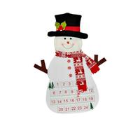 Christmas Advent Calendar 3D Felt Hanging Advent Calendar with 24 Pockets Holiday Countdown Decoration for Home Office School Classroom- Snowman