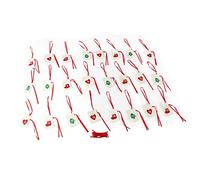Christmas Advent Calendar Bags, Felt Countdown Pockets with Red Hanging Ropes, 24 Days Decoration - Durable Eco - Friendly Material, Festive Home and Party Use
