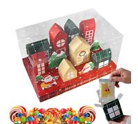 Christmas Advent Calendar Boxes - Empty Advent Boxes | Christmas Treat Packaging Box for Snacks, Crafts, Christmas Gifts, Seasonal Decorators (Paper, 35 x 22 x 20 cm Outer Box)