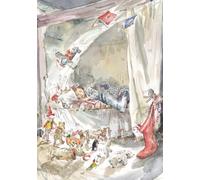 Christmas Advent Calendar Card Traditional Xmas Stocking - A5 Vintage Style