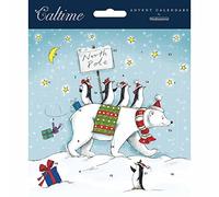 Christmas Advent Calendar Card - (WDM417993) - North Pole - From The Caltime Range - Glitter Varnish