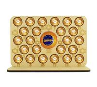 Christmas Advent Calendar Chocolate Holder With Stars- Magical Christmas Countdown - Large Stand Fits Terry's Chocolate Orange, Ferrero Rocher - Reusable (Chocolates Not Included) (Snowflake Design)