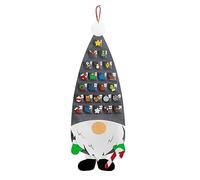 Christmas Advent Calendar Hanging, Felt Santa Claus Countdown Calendar Decorations 114CM with 24 Pockets Christmas Countdown Calendar for Home Door Wall Xmas Decorations Make Your Own Advent Calendar