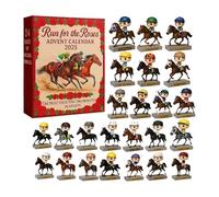 Christmas Advent Calendar Horse Racing at the Hippodrome Countdown to Rose Festival, 24 Days Equestrian Ornament Christmas Decorations for Home Office Table