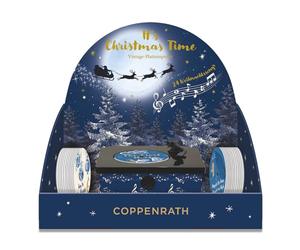 Christmas Advent Calendar Musical Gramophone - Coppenrath Midnight Design - 24 Mini Vinyl Records Christmas Carols - Premium German Quality