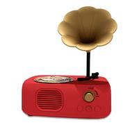 Christmas Advent Calendar Recordable Musical Gramophone - Coppenrath Retro Design - 24 Mini Vinyl Records Christmas Carols + 3 Recordable Discs - Premium German Quality