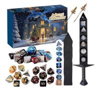 Christmas Advent Calendar, Mystery DND Dice Set Vacation Advent Calendar 24 Days, Unique Surprise Gifts, Suitable For D-ungeons And Dragons RPG, Role Play