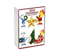 Christmas Advent Calendar Small Fireman, 24 Day Countdown Christmas Decorations Surprise Acrylic 2D Pendant for Tree Window Wall Door Car Mirror, A