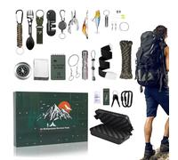 Christmas Advent Calendar, Survival Countdown for Adventurers | Small Portable Camping Gear for Men Outdoor Adventurers Daily Hiking Travel