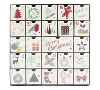 Christmas Advent Calendar with 24 Drawers - Add your own Treats - Traditional Design
