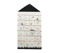 Christmas Advent Calendar with Pockets Wall Hanging Bag,Fabric Advent Calendar,Canvas Hanging Bag Wall Hanging Sundries Organizing Calendar 24 Digits Christmas Bag Countdown Decoration (Black)