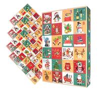 Christmas Advent Calendars - Festive Empty 5 Pieces Reusable - Holiday Calendar 24 Days - for Activities Party Festival Gathering Holiday Men Family Adults Women