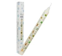 Christmas Advent Candle Gift Boxed 25cm Tapered 1candle with Countdown Festive Images (Cream)