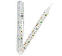 Christmas Advent Candle Gift Boxed 25cm Tapered 1candle with Countdown Festive Images (White)