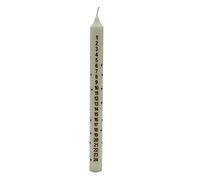 Christmas Advent Candle Tapered Countdown with Stars 25cm Cream