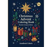 Christmas Advent Coloring Book (Blue): Mandala Scripture Edition -A 24- Day Devotional Coloring Journey with Bible Verses, Christmas Mandalas & Reflection Prompts