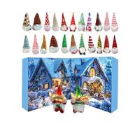 Christmas Advent Countdown | 24 Days Christmas Countdown Calendar - Collectible Figures Gnome Doll for Holiday Daily Ritual Display Photo Backdrop Mantel Fireplace Party