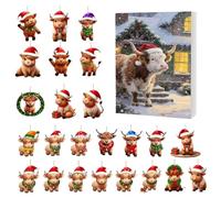 Christmas Advent Countdown Calendar 2025 | 24 Day Advent Two-Dimensional Acrylic Decoration | Christmas Holiday Pendant | For Kids Adults Family Party Christmas Stocking