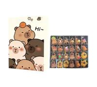 Christmas Advent - Countdown to Christmas Capybara Figures, Advent Cute Animal Figures, Festive Home Decoration, Bookshelf Desktop Ornament, Seasonal Decor, Holiday Collectible for Kids, 10.24 Inches