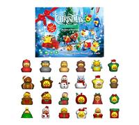 Christmas Advent Ducks Bath Toy with 24 Doors - Key Ring Pendant Party Bath Toys for Children at Home in the Bathroom