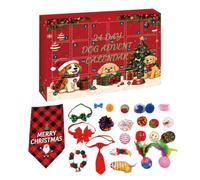 Christmas Advent for Dog, 24 Pieces Soft Fun Teething Interactive Game | Christmas Dog Toys for Teething Reduce Play Travel Beach Pool Park Yard Home Garden Indoor Outdoor