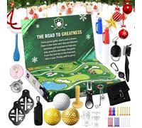 Christmas Advent Golf 24 Days Keychain Countdown Calendar 14.09x10.63 inch | Golf Towel and Tees for Beginners Husbands Fathers Boyfriends Home Apartment Parties Gatherings Themed Events